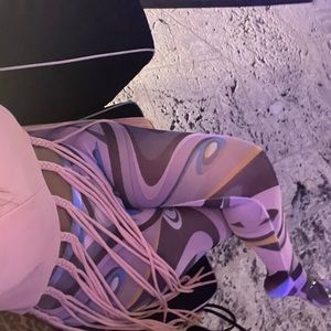 Sheer abstract leggings